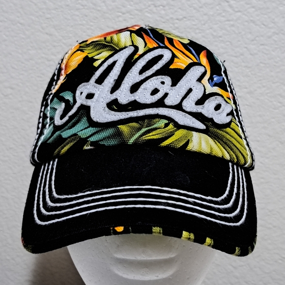 Aloha Hawaii Beach Cap Baseball Hat Black - Picture 11 of 11